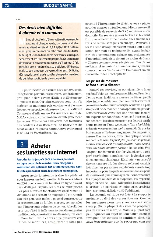 article magazine de presse LE PARTICULIER