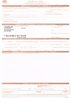 feuille de remboursement pour vos lunettes de vue